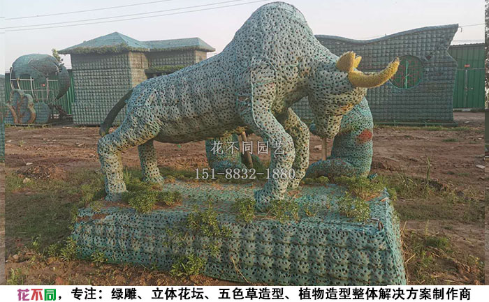 植物綠雕動物造型骨架-公?，F(xiàn)場實(shí)拍圖